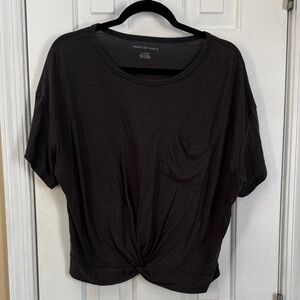 American Eagle Outfitters Charcoal Short Sleeve Tee